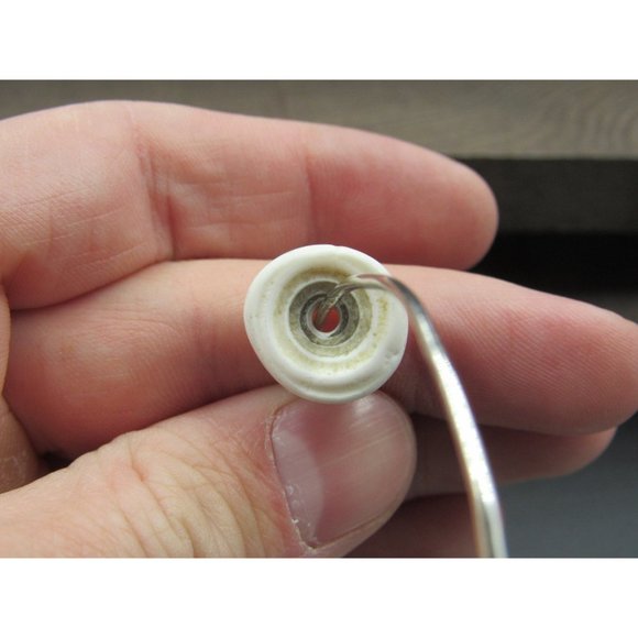 7" Sterling Silver Odd Shape Shell Bangle Bracelet Vintage Elegant Beautiful - Picture 3 of 6